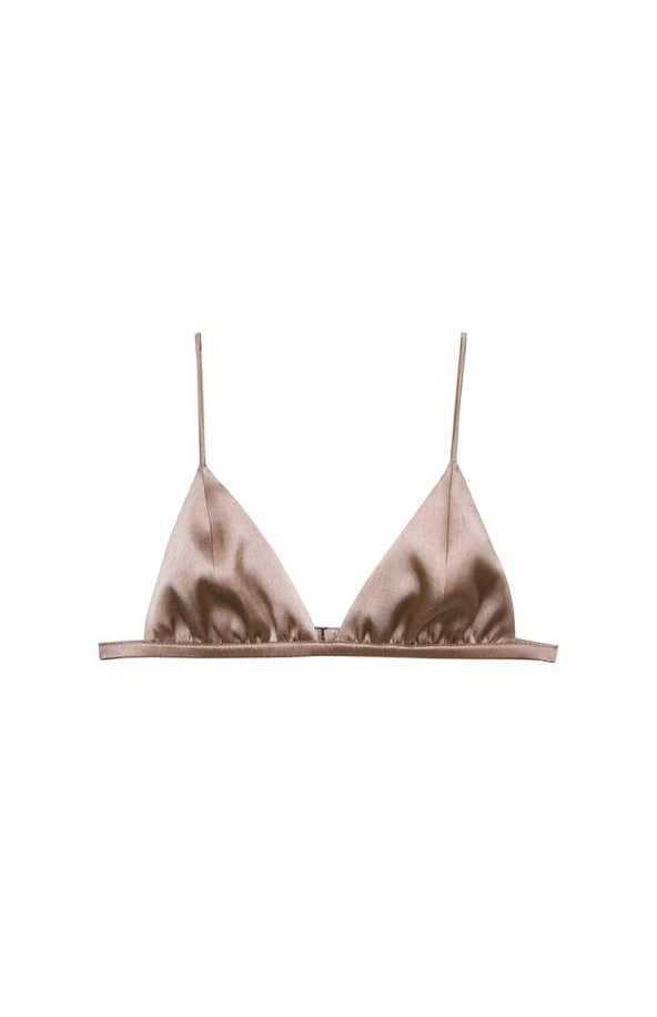 Silk Satin Triangle Bralette