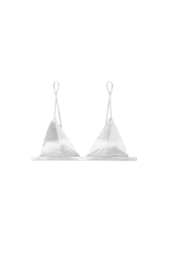 Silk Satin Triangle Bralette