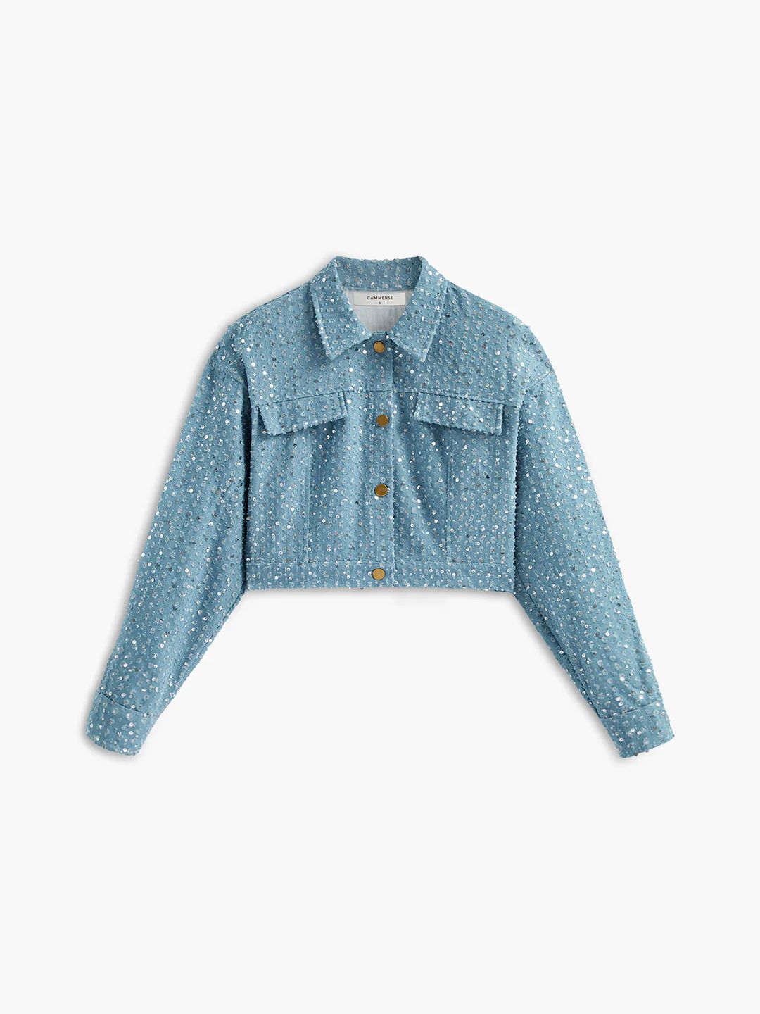 Sequin Decor Crop Jacket