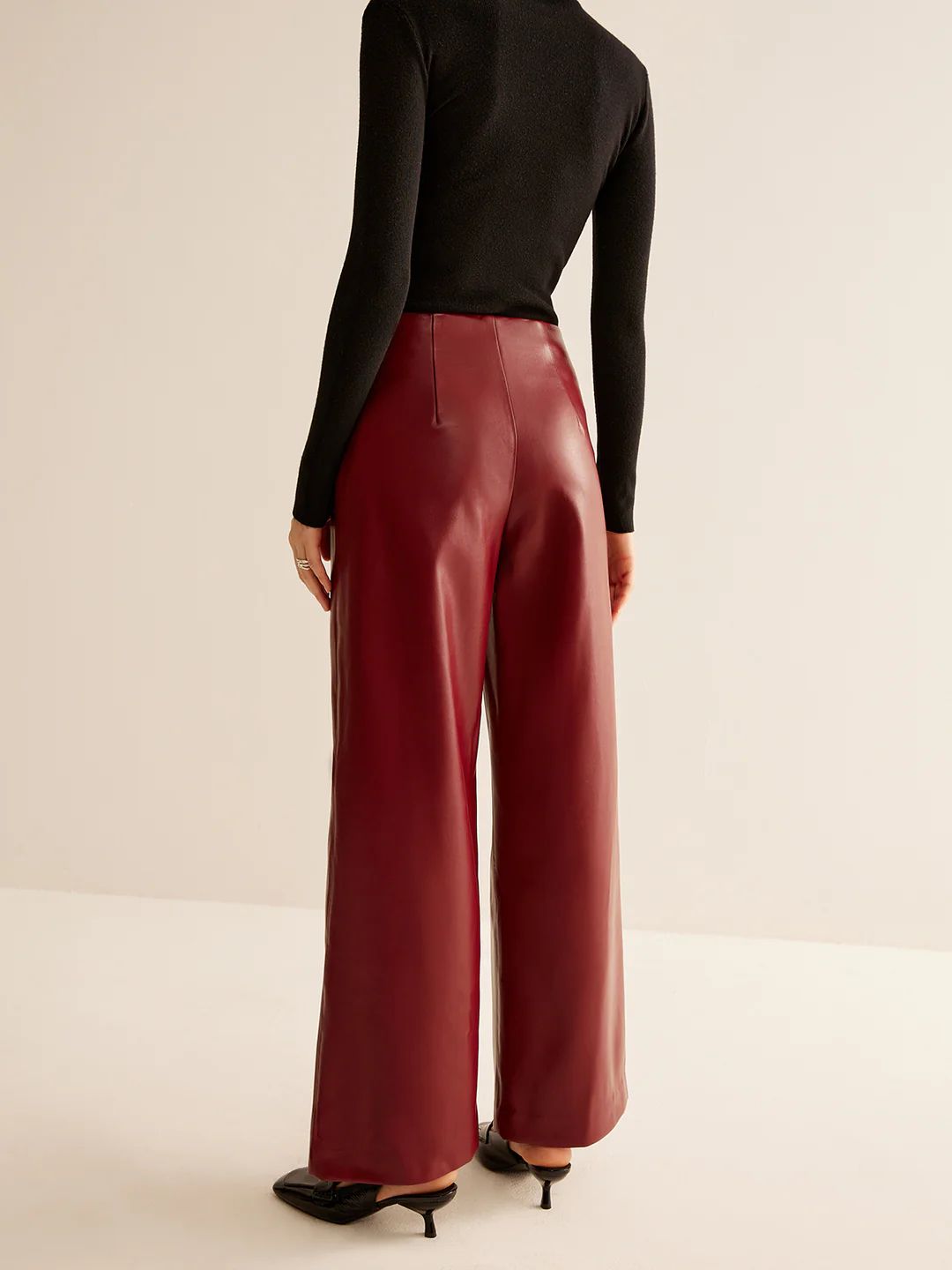 Retro PU Leather Pants