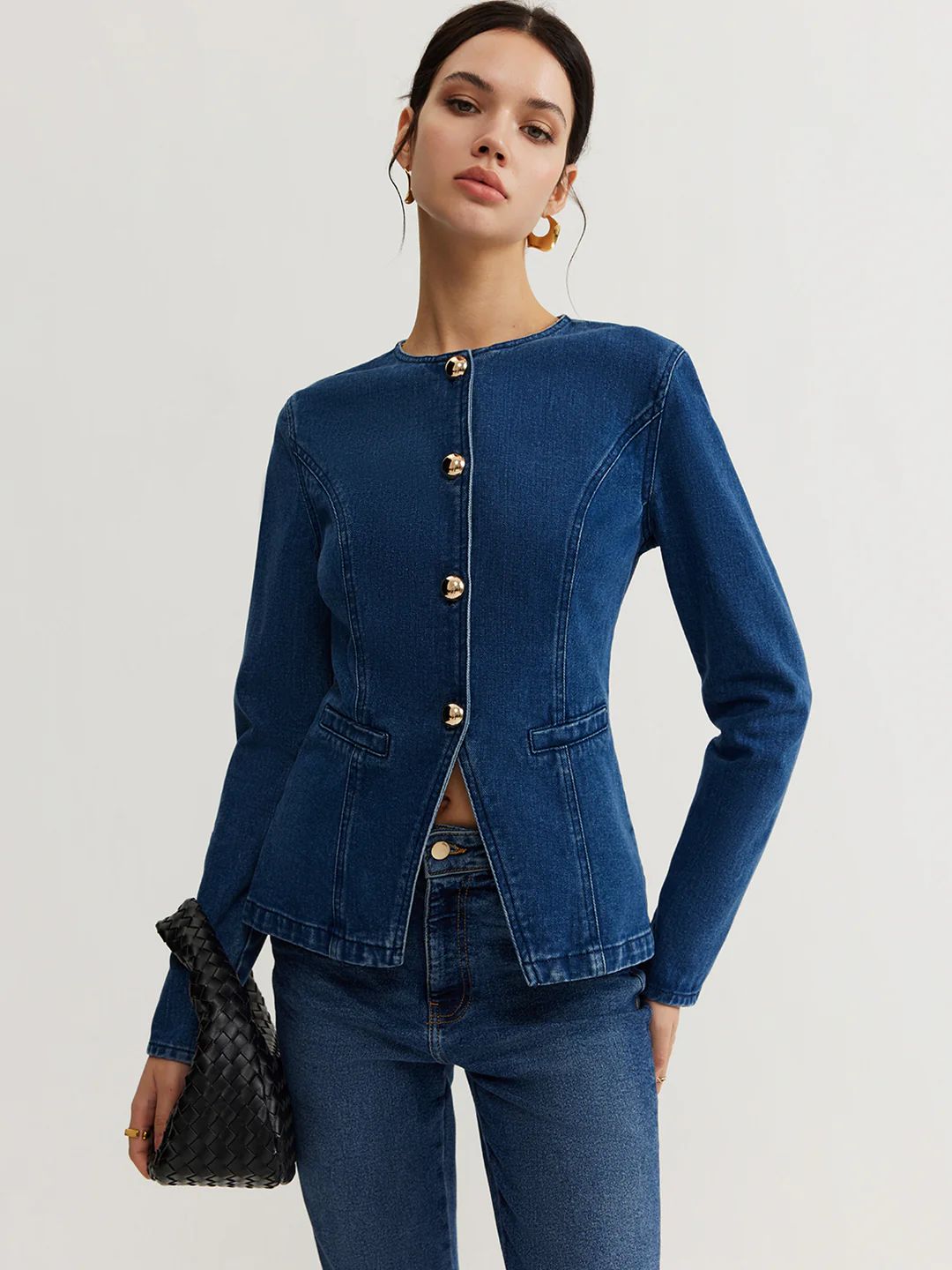 Denim Slim Blouse
