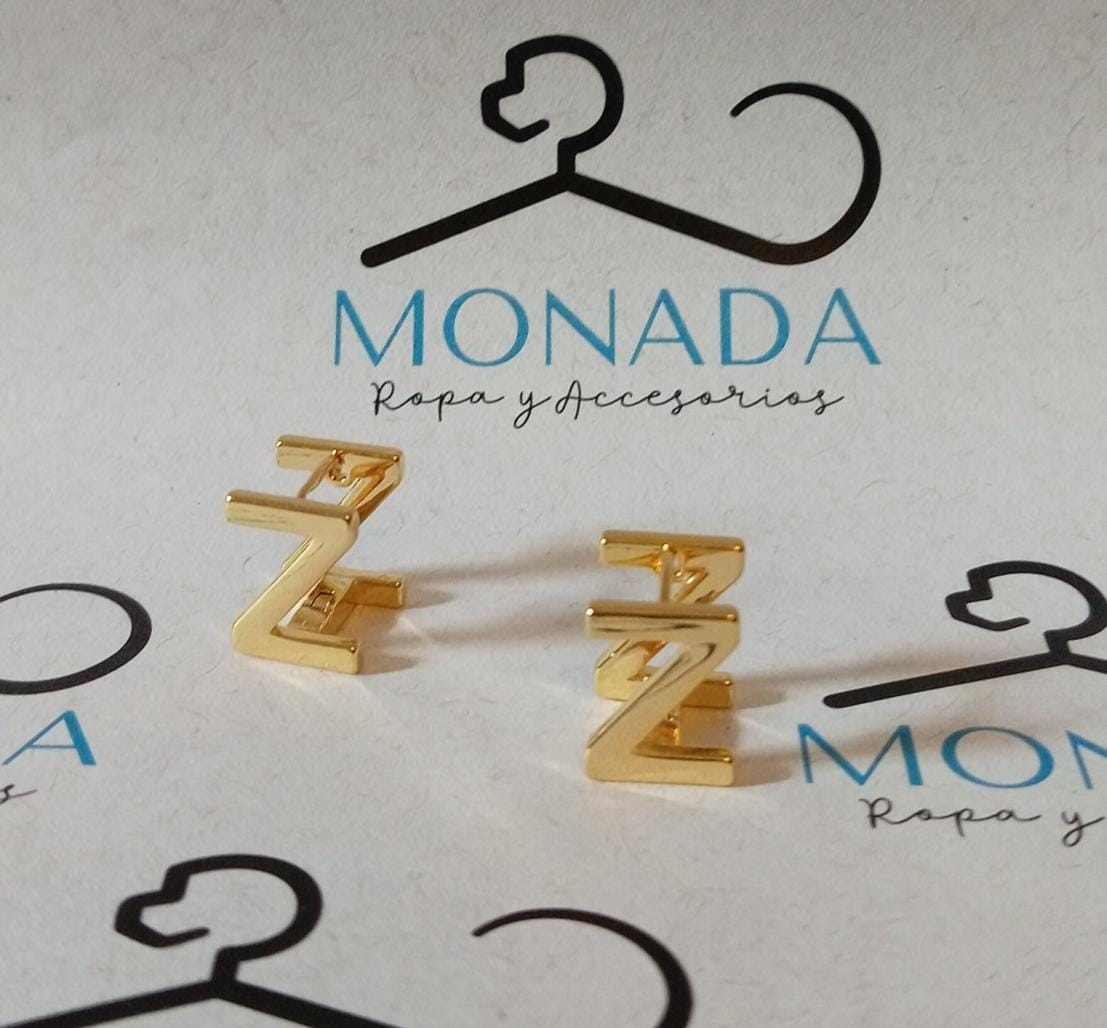 Initial Stud Earring 14K Gold Plated