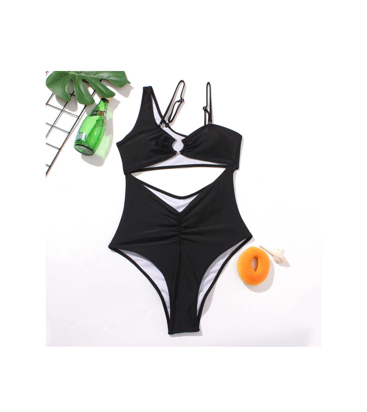 Hollow Sling Print One Piece