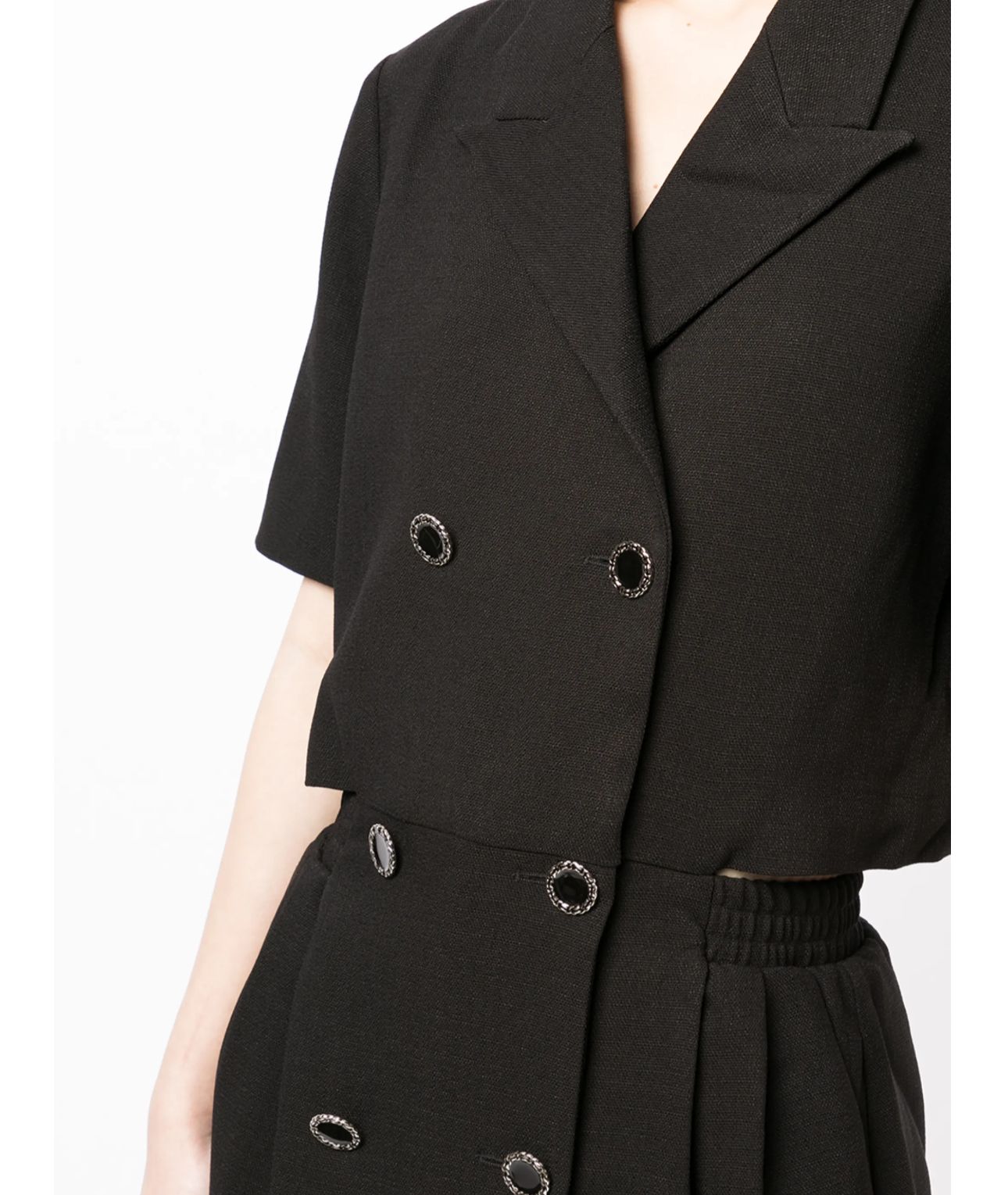 Cut-Out Double-Breasted Playsuit
