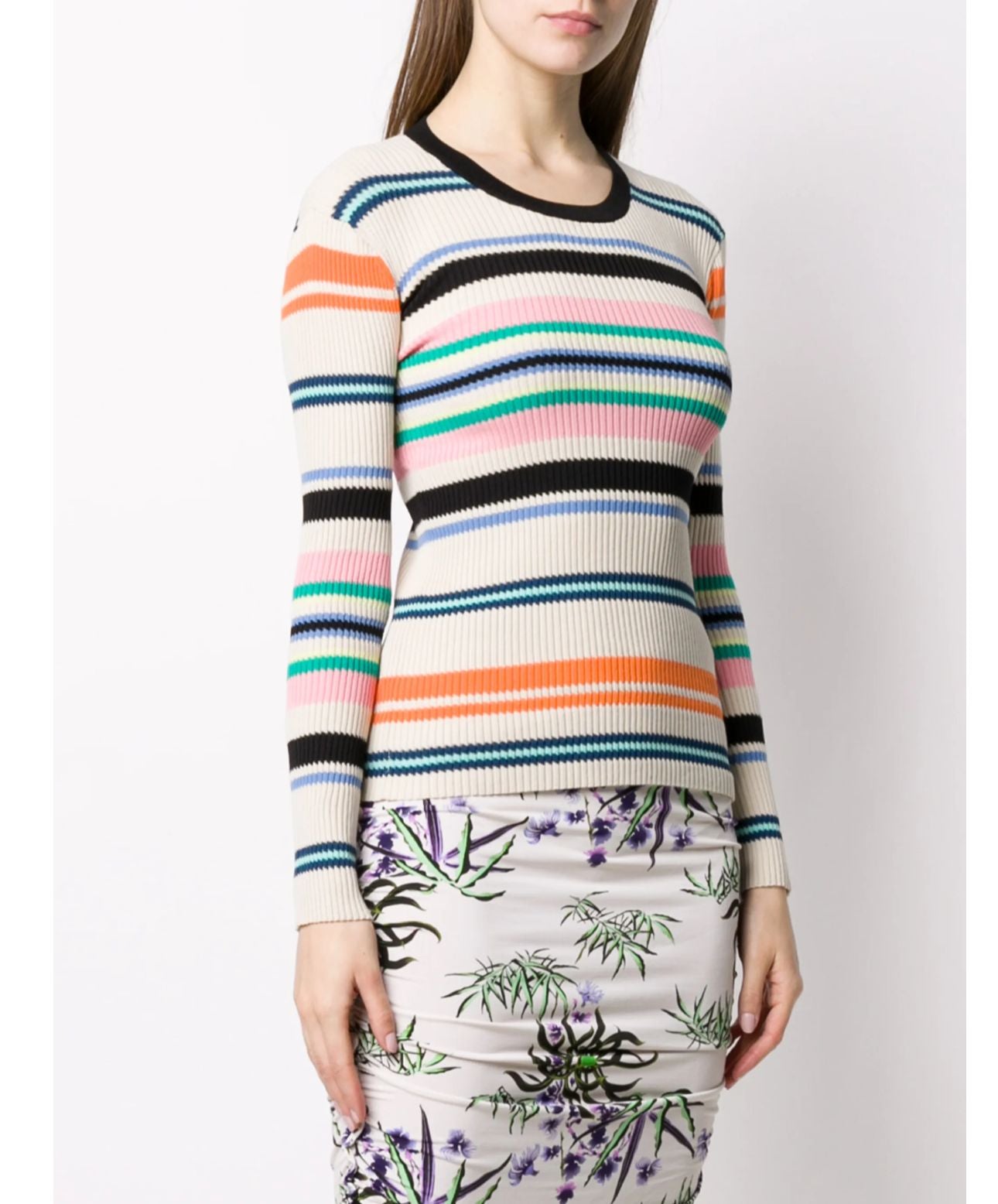 KENZO Striped Ribbed Knit Jumper