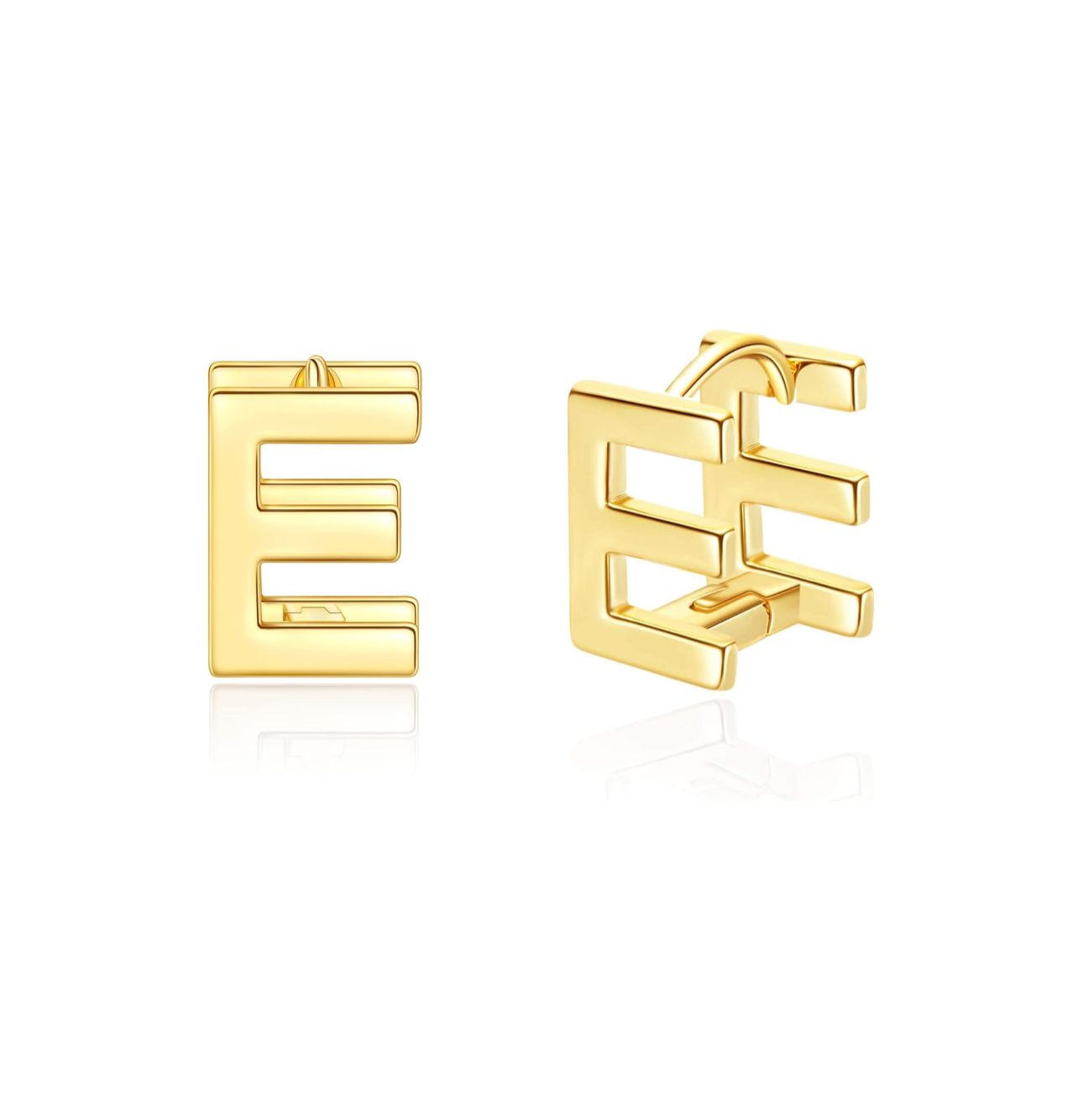 Initial Stud Earring 14K Gold Plated