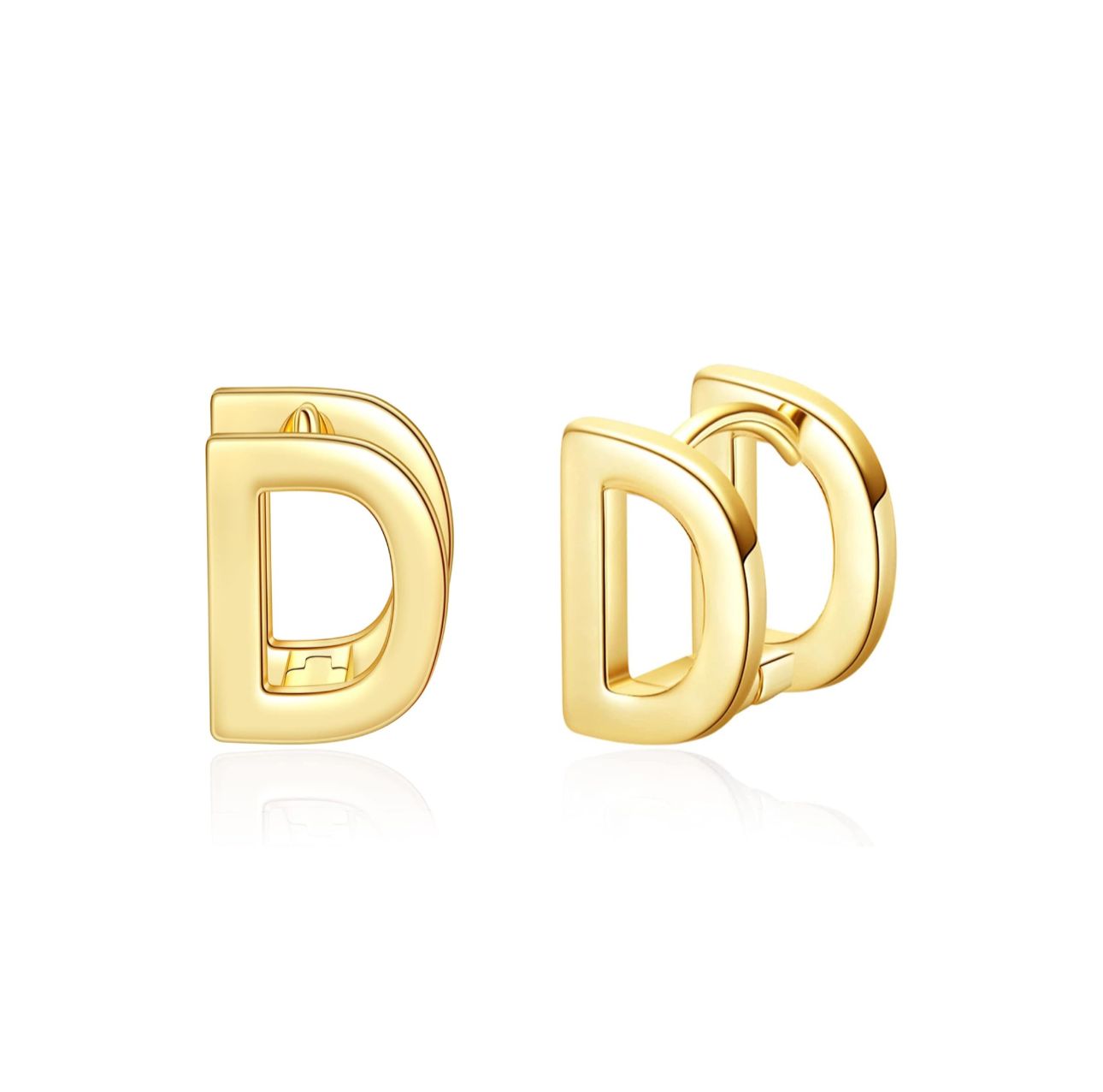 Initial Stud Earring 14K Gold Plated