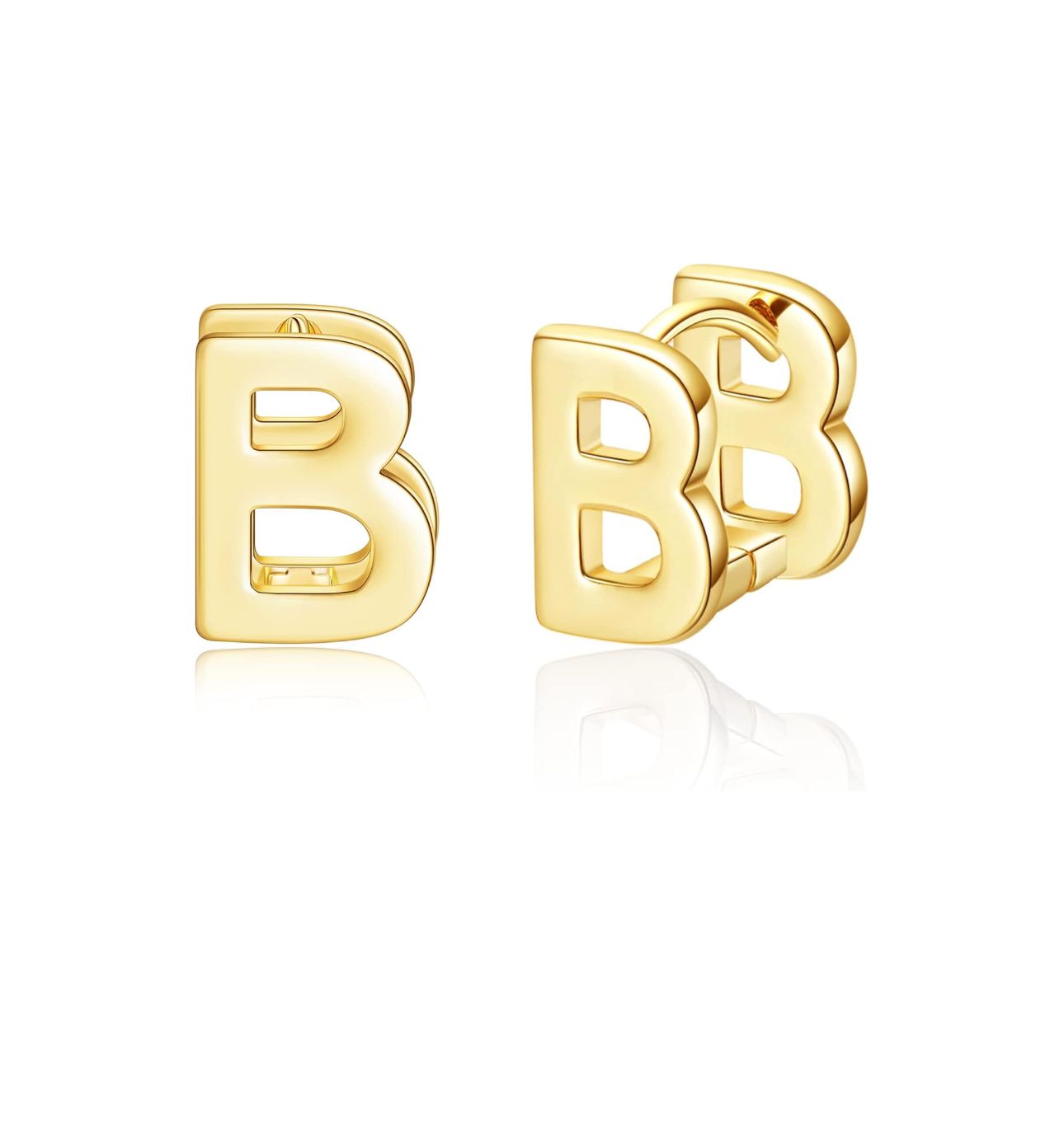 Initial Stud Earring 14K Gold Plated