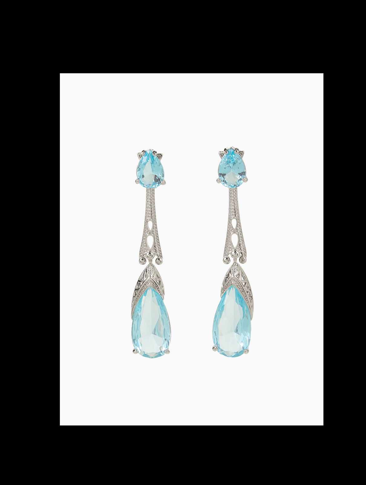 Crystal Decor Drop Earrings