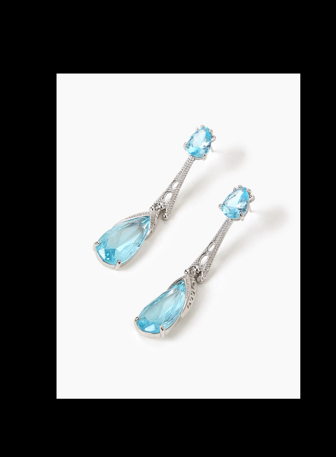 Crystal Decor Drop Earrings
