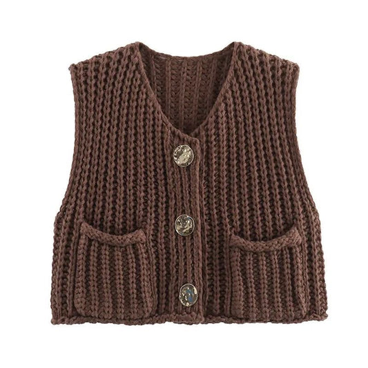 Crochet Chunky Knit Vest