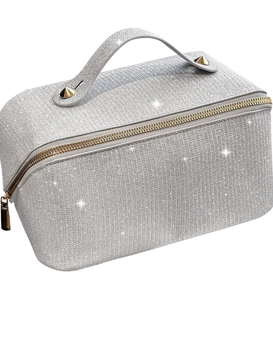 Large Capacity Glitter Sequin Cosmetic Bag Travel Makeup Bag