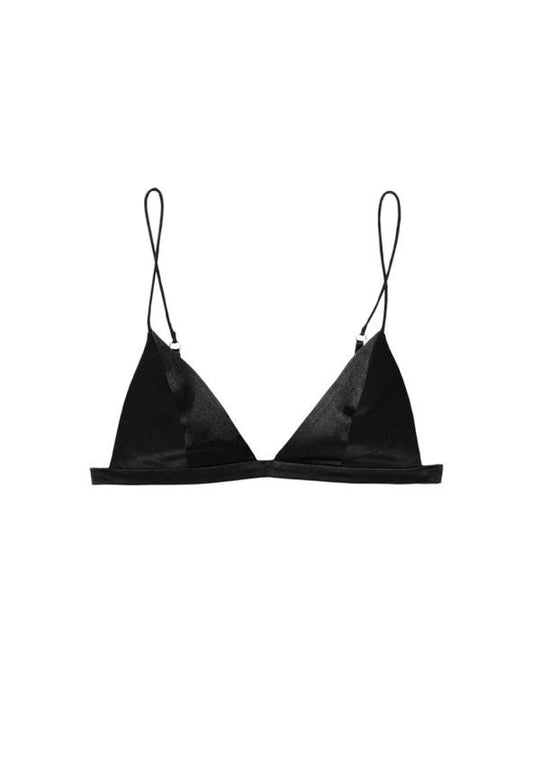 Silk Satin Triangle Bralette