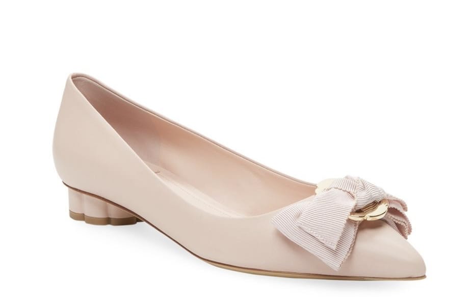 Salvatore Ferragamo Ballet Flats with Fringe Bow