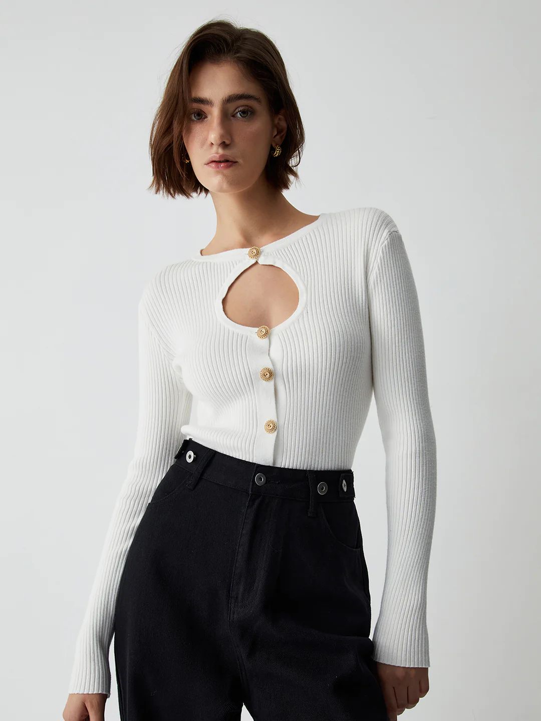 Keyhole Knit Top