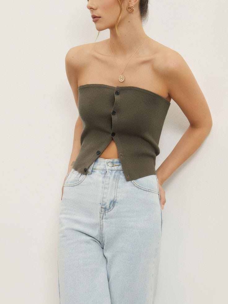 Knit Crop Tube Top