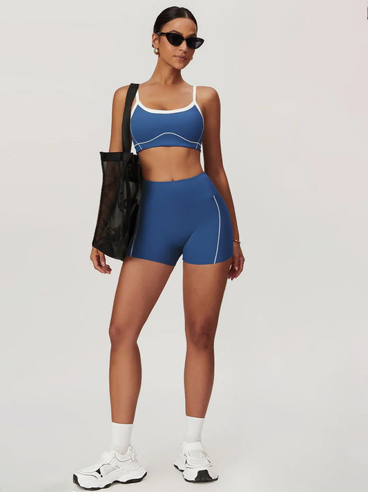 Blue Contrast Short Set