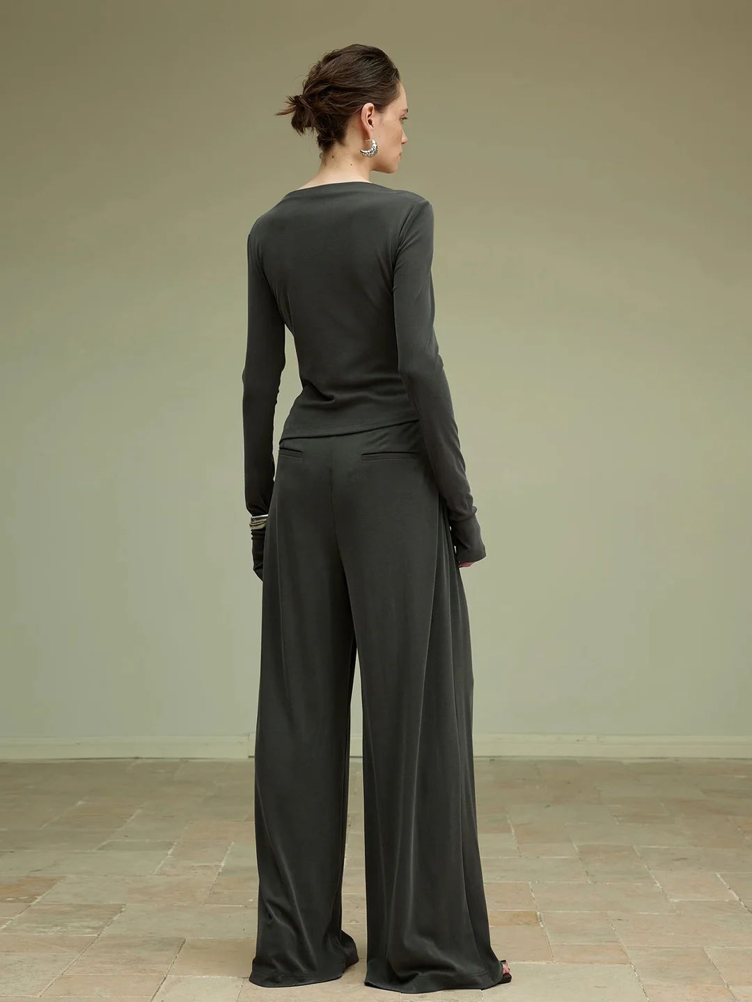 Assymetrical Pleated Co-Ord