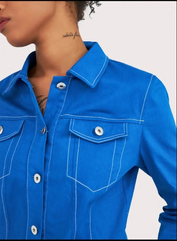 Blue Button Up Jacket