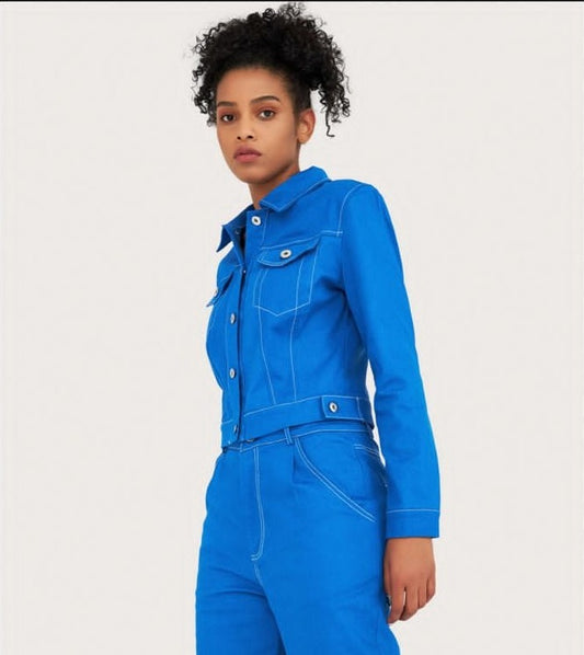 Blue Button Up Jacket