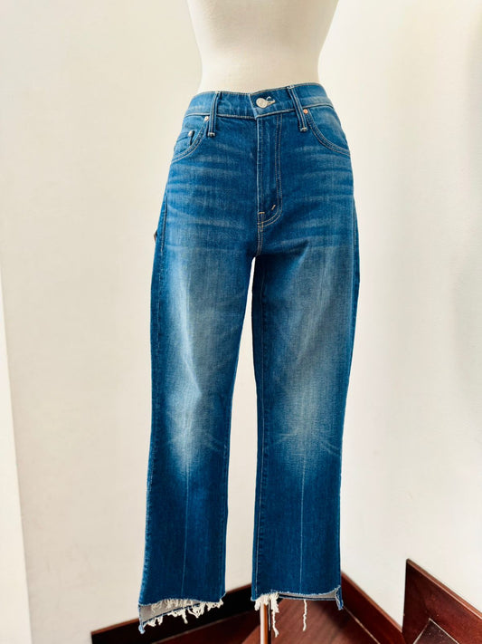 Mother Denim The Insider Crop Step Fray