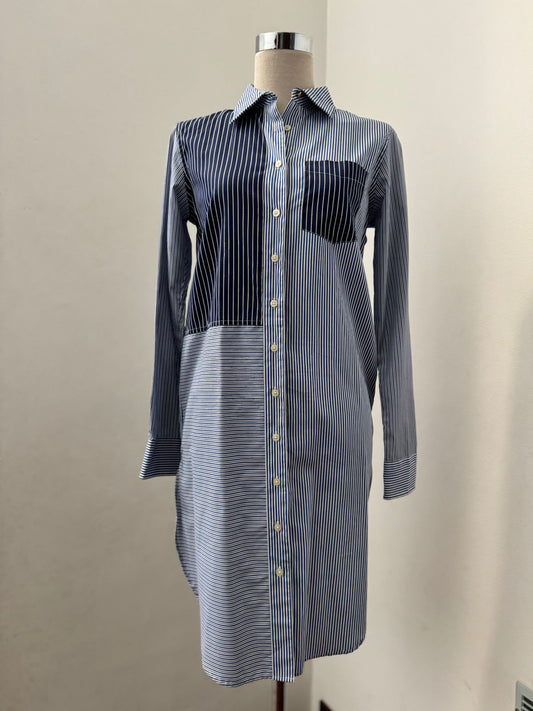 Polo Ralph Lauren Navy Contrast Button Dress