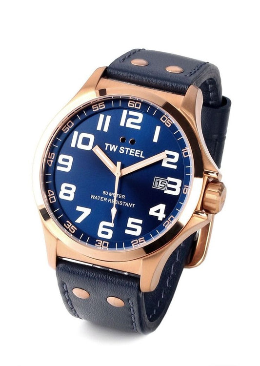 TW Steel CEO Pilot Blue/Leather 45mm