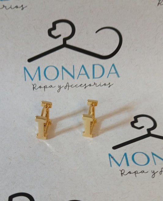 Initial Stud Earring 14K Gold Plated
