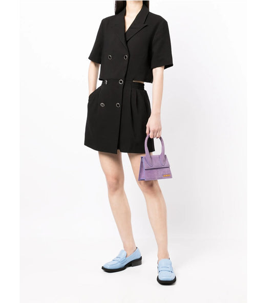 Cut-Out Double-Breasted Playsuit