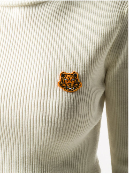 KENZO Tiger-Embroidered Turtleneck Jumper