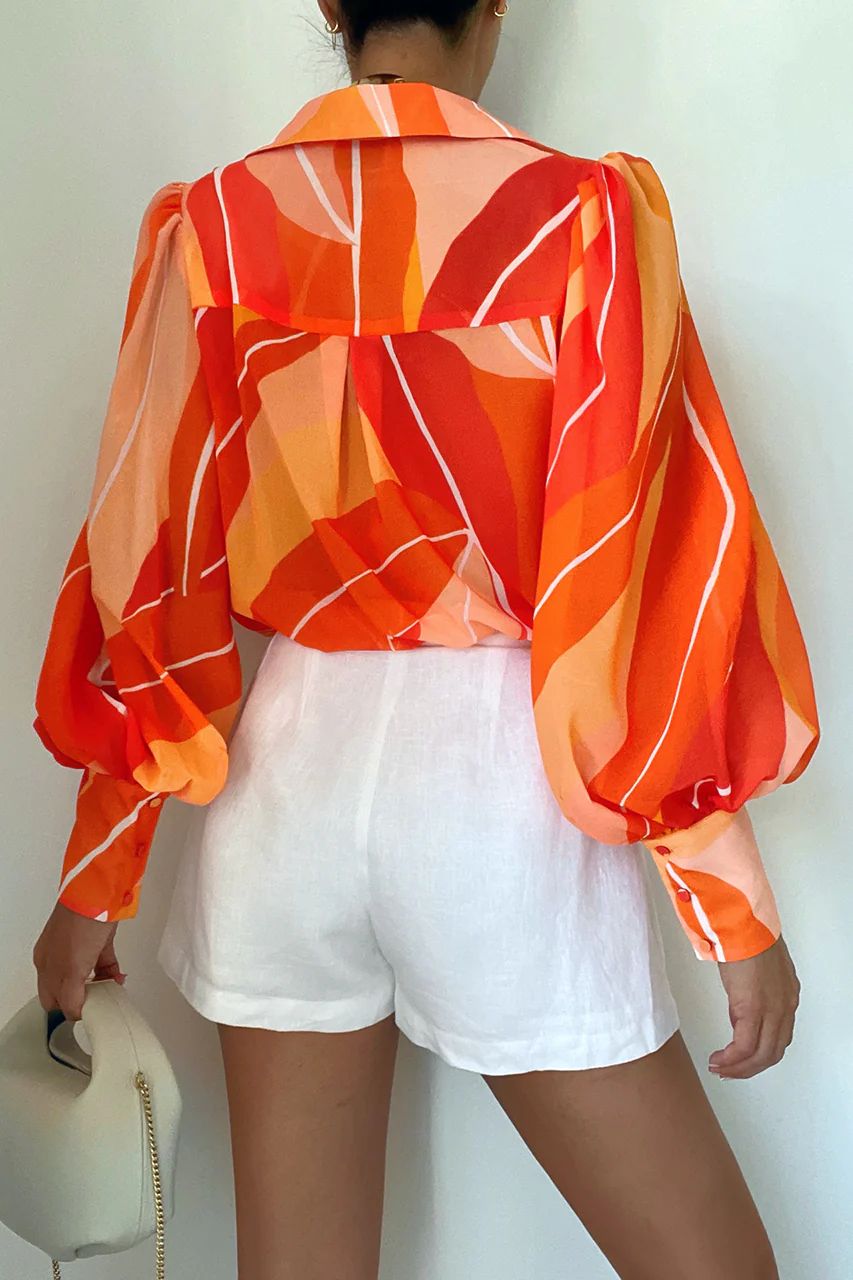 Orange Rowena Blouse