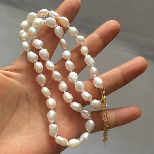 Choker Necklace with Natural Freshwater Pearls 40cm